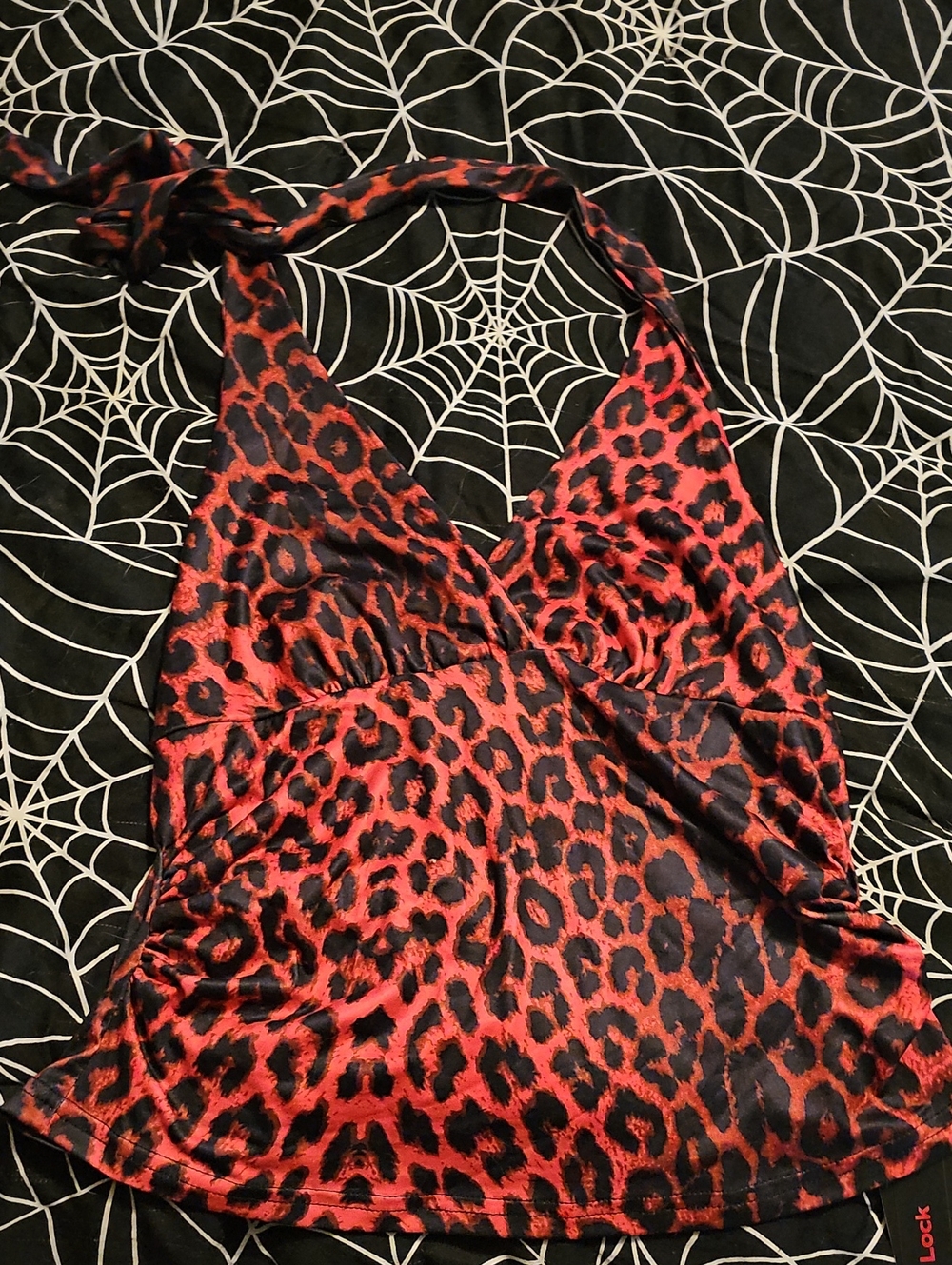 Pink Leopard Halter Top, XL BNWT